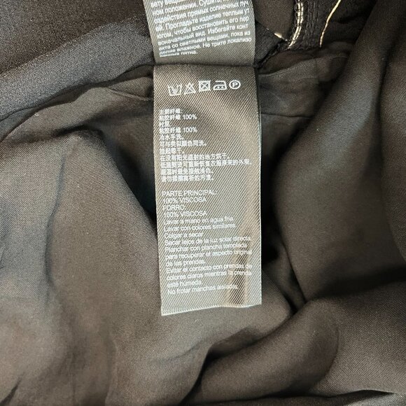 NWT Mint Velvet Beige / Peach Black Feather Pencil Midi TIE Dress US 4 UK 8 - Picture 11 of 12